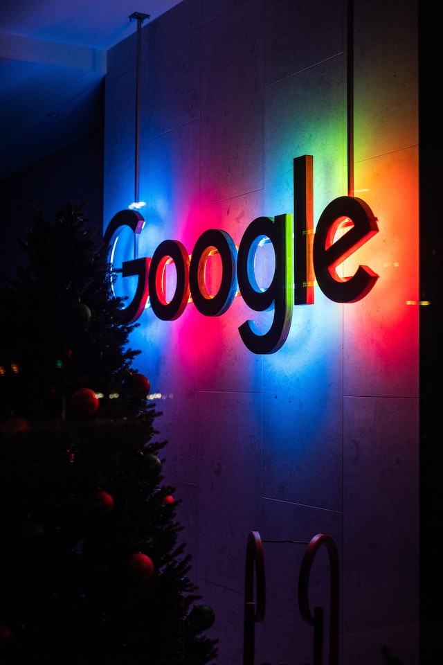 big colored sign google